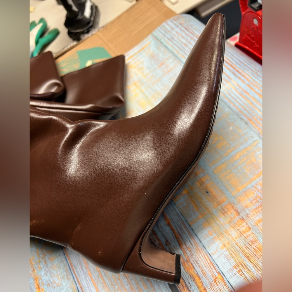 Brown Over the knee leather Boots - Picture 3 of 10